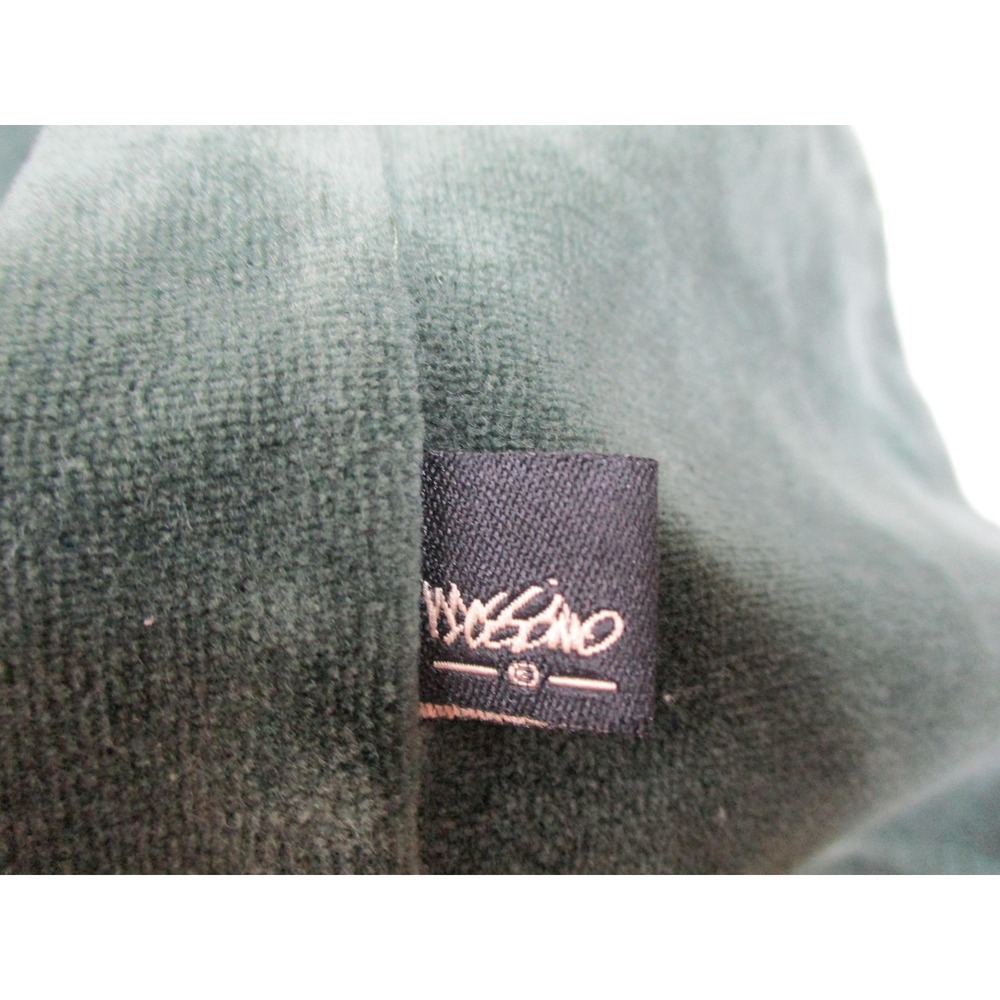 Mossimo Shirt Mens Medium Green Velour Polo Long Sleeve Chest Pocket Collared - Picture 7 of 14